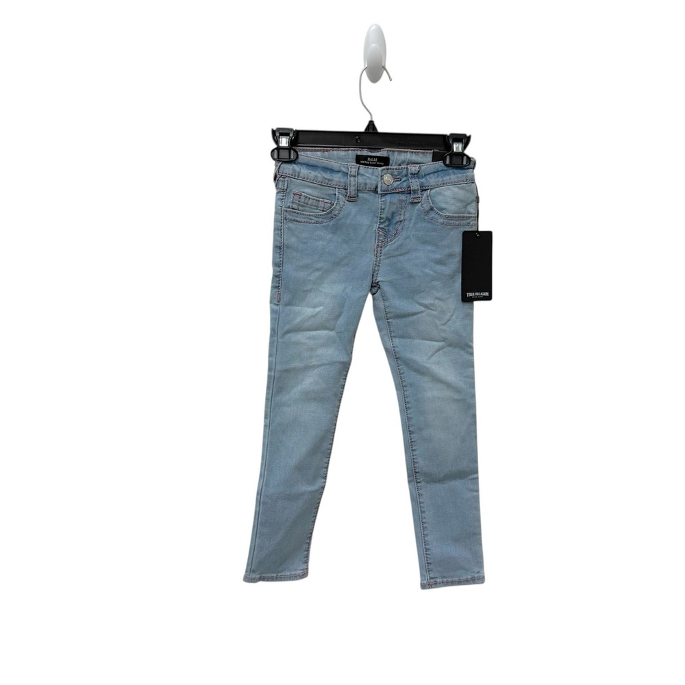 NWT True Religion Girls Halle Big T‎ Super Skinny Jeans Light Wash Size 6